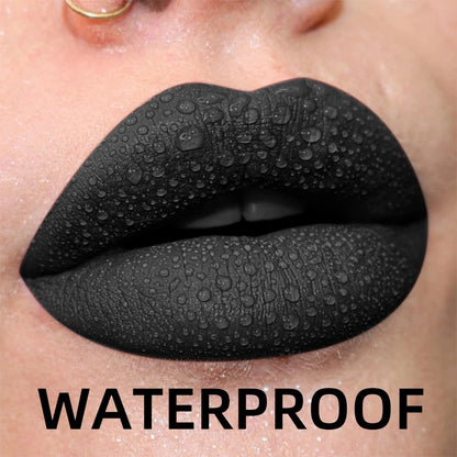 “19-Color Matte Velvet Lip Gloss – Waterproof Liquid Lipstick, Nude to Black Shades”