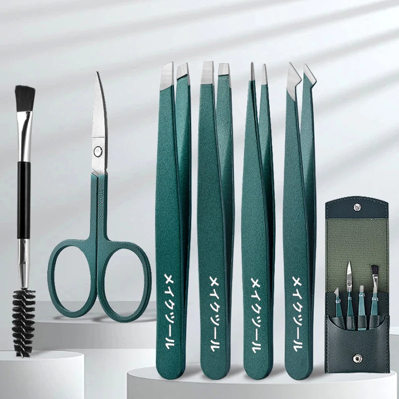 “2/4/6 Pcs Beauty Tweezers: Stainless Steel, Colorful, Precise Hair Removal Tools.”