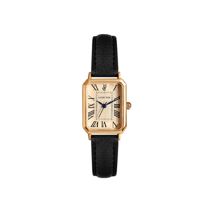 “Fashion Retro Digital Dial Watch - Square Leather Strap Quartz Wristwatch for Women.”