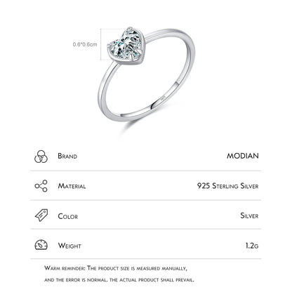 “925 Sterling Silver Romantic Hearts Zirconia Ring Classic Minimalism Wedding Jewelry.”