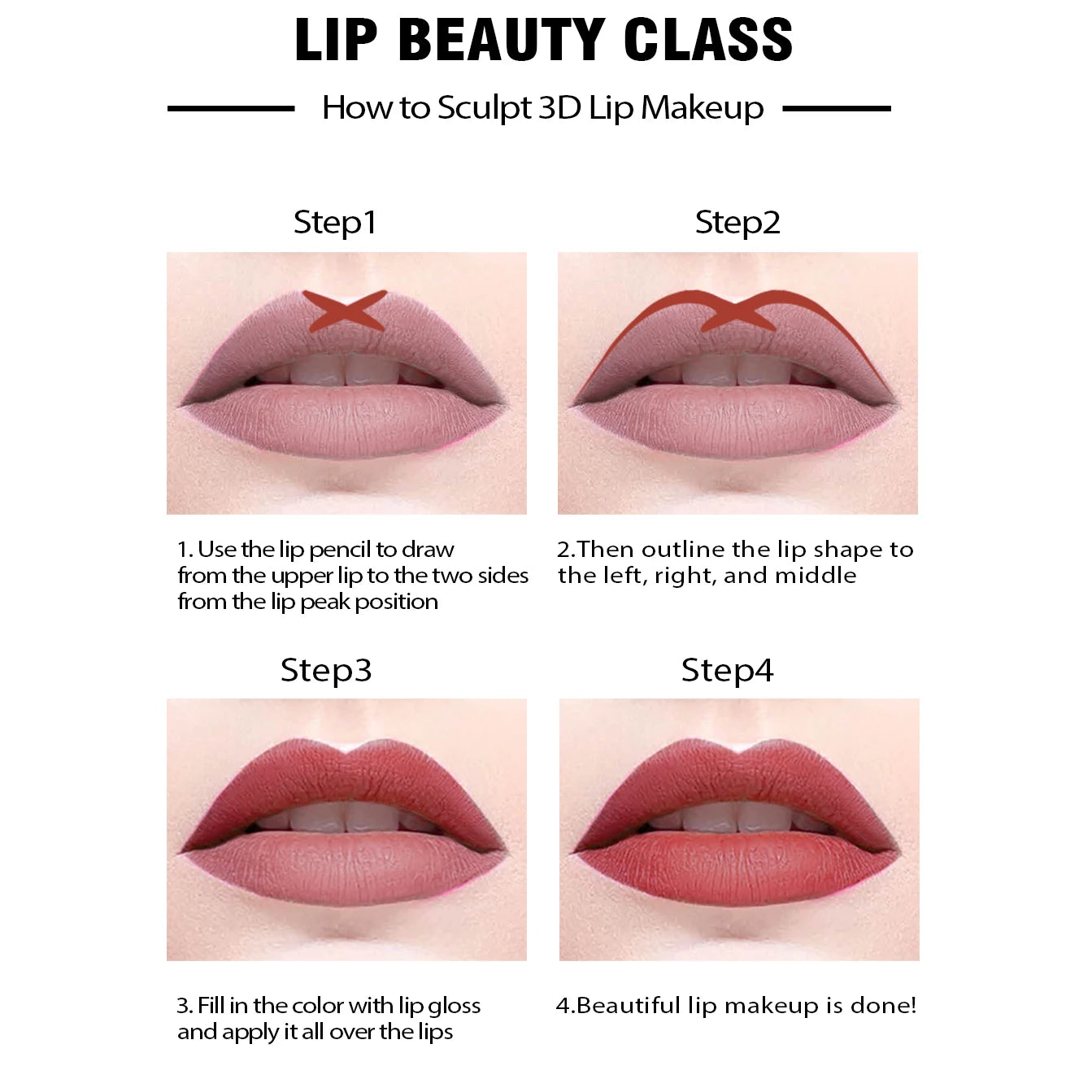 “14-Color Nude Matte Lipstick Pencil – Long-Lasting, Waterproof, High Pigmented Lip Liner”