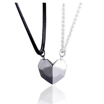 “2Pcs Magnetic Heart Necklace - Couples’ Jewelry for Valentine’s & Weddings.”