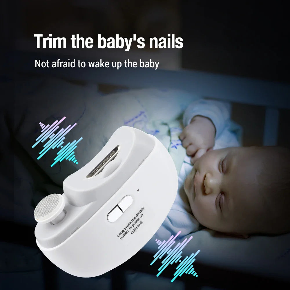 “Rechargeable electric nail clipper with grinding, polishing, light—automatic trimmer.”