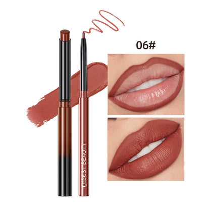 “QIBEST 2pcs Lipstick & Lipliner Pen Set – Matte Velvet Lip Liner, Long-Lasting Sexy Red Lipstick”