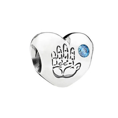 “925 Silver Family Charm Pendant - Sparkling Boy/Girl Bead for Pandora Bracelet.”