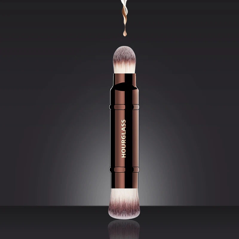 “Retractable Double-Ended Complexion Brush with Soft Fiber Hair, Fashion Face Brush.”