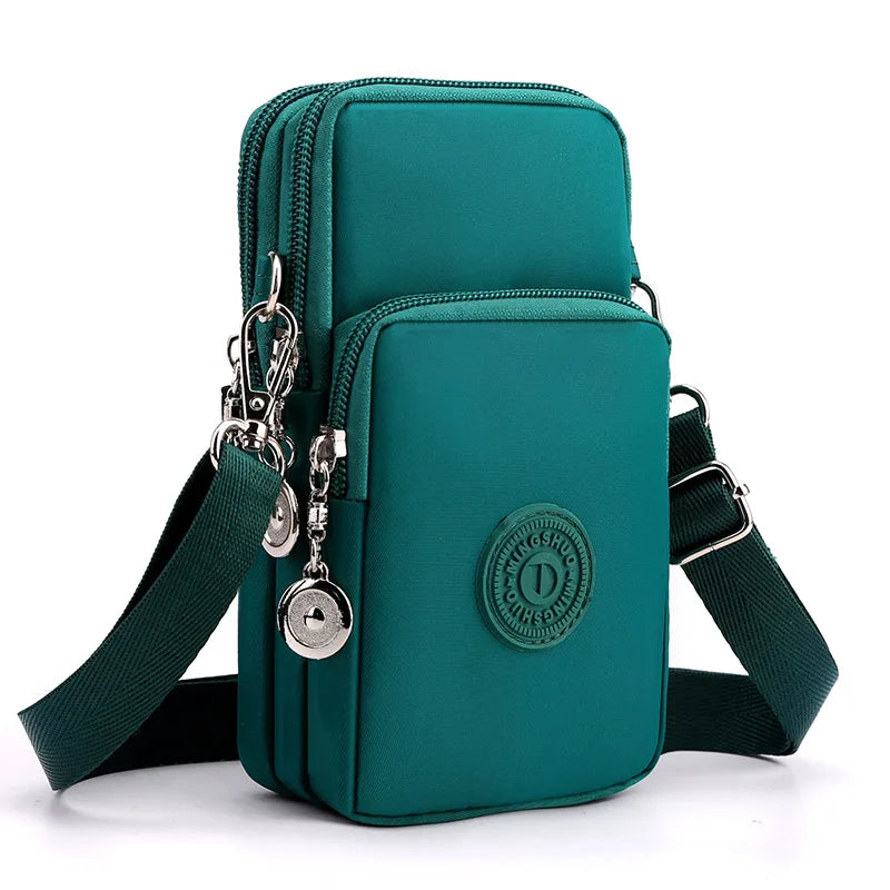 “New women’s nylon phone bag, coin purse, small crossbody, travel wallet.”