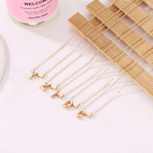 “Initial 26 Letter Heart Necklace for Women and Girls, Perfect Friendship Gift.”