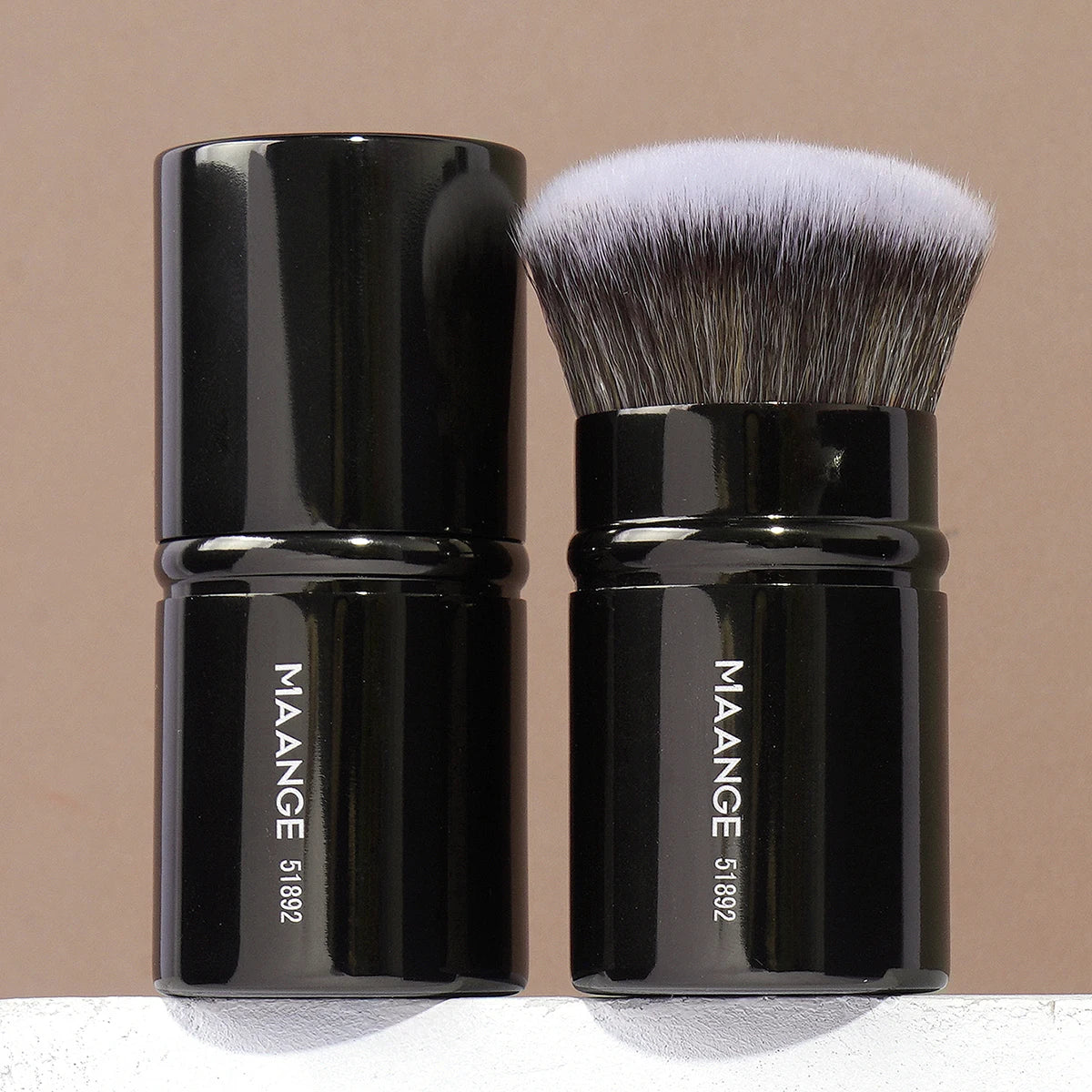 “Retractable Kabuki Blush Brush Soft Fluffy Powder Contour Makeup Portable Tool.”