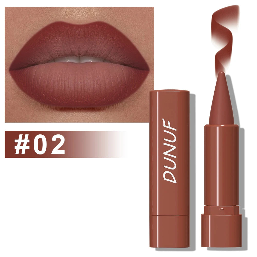 “Matte gradient lip liner for smooth application, defining elegant, long-lasting lips.”