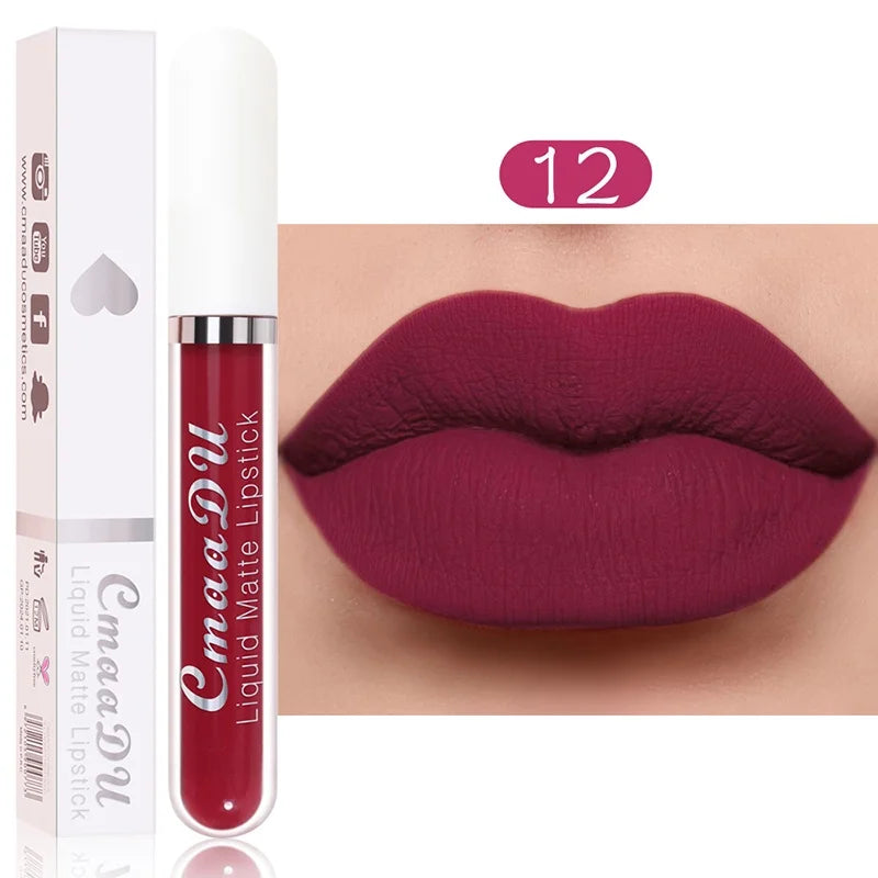 “Sexy Long-Lasting Velvet Matte Lip Gloss – Waterproof, Non-Stick, Liquid Lipstick for Women”