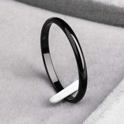 “2mm gold stainless steel rings, anti-allergy, smooth simple design, perfect wedding couple bands, bijouterie.”