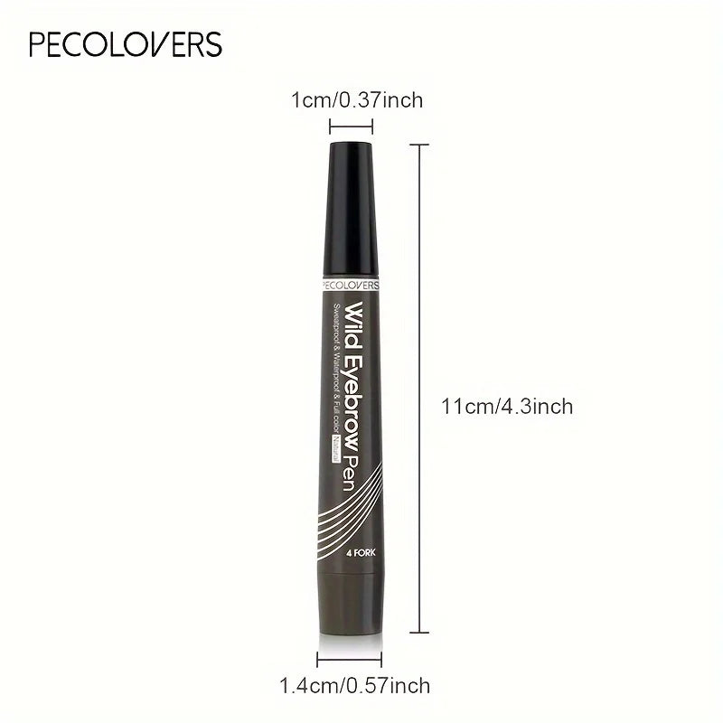 “Waterproof 4-Tip Eyebrow Pen – 6 Colors, Long-Lasting Tattoo Effect for Natural Brows”