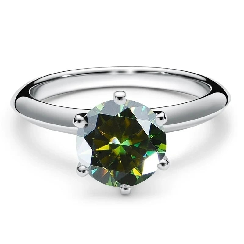 “1-5ct Moissanite Ring for Women GRA Certified 925 Sterling Silver Wedding Bands.”