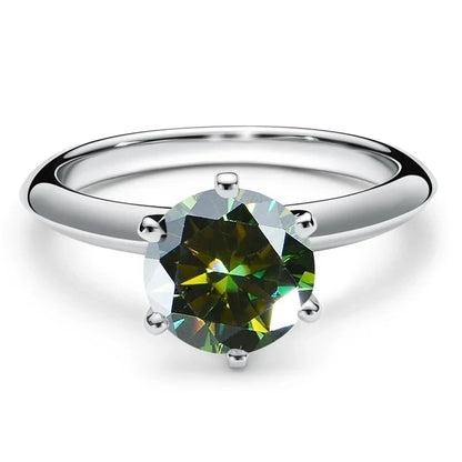 “1-5ct Moissanite Ring for Women GRA Certified 925 Sterling Silver Wedding Bands.”