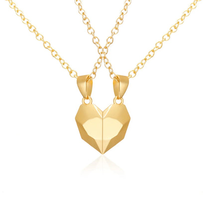 “2Pcs Magnetic Heart Necklace - Couples’ Jewelry for Valentine’s & Weddings.”