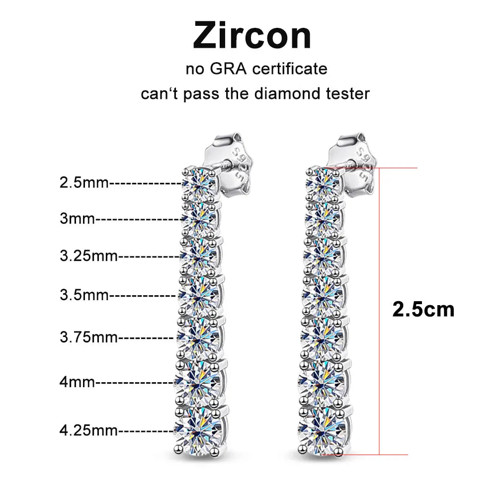 “Moissanite Pendant Earrings, Sterling Silver, White Gold Plated, GRA Certified Jewelry.”
