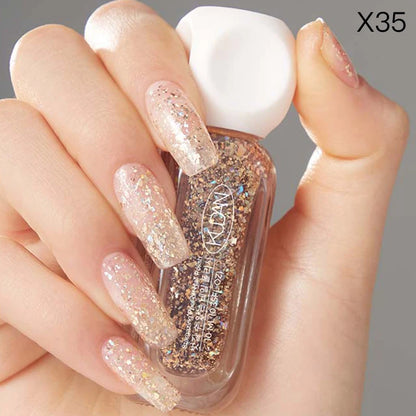“10ml Water-Based Peel Off Nail Polish, Glitter Colors, Manicure Supplies”