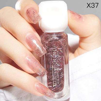 “10ml Water-Based Peel Off Nail Polish, Glitter Colors, Manicure Supplies”