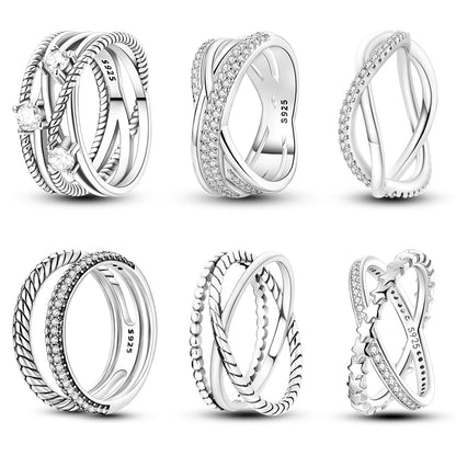 “925 Silver Zircon Star Ring - Geometric Design for Engagements & Valentine’s Gifts.”