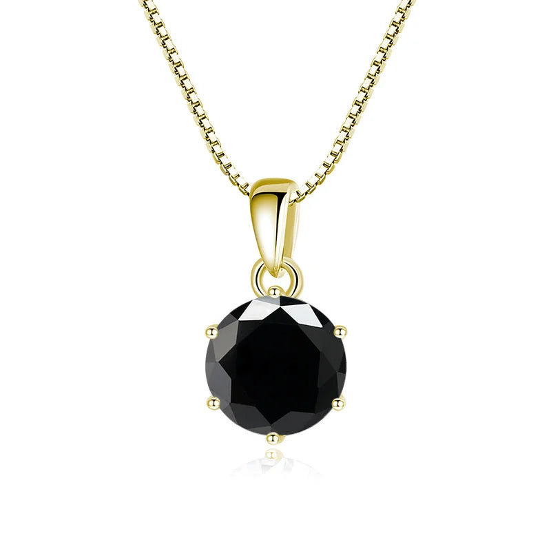 “1CT Real Moissanite Pendant Necklace, Royal Blue, Sterling Silver Wedding Jewelry.”