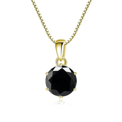 “1CT Real Moissanite Pendant Necklace, Royal Blue, Sterling Silver Wedding Jewelry.”
