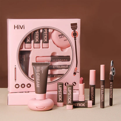 “Makeup gift box: powder, glue, lipstick—perfect Valentine’s gift.”