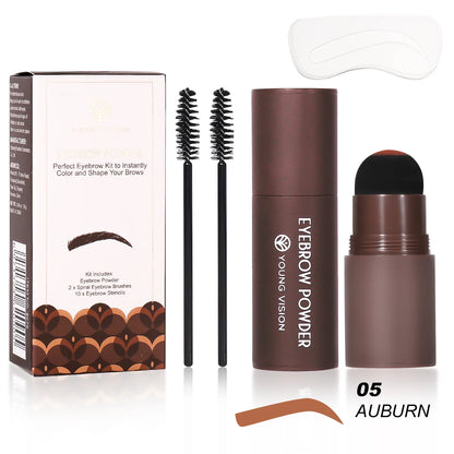 “Eyebrow Stamp Stencil Kit – 1 Stamp, 10 Shapes, Long-Lasting, Waterproof Brow Makeup”