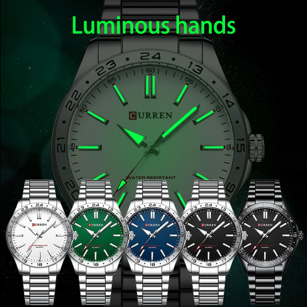 “Men’s Ultra Thin Stainless Steel Quartz Watch Simple Business Casual Fashion.”