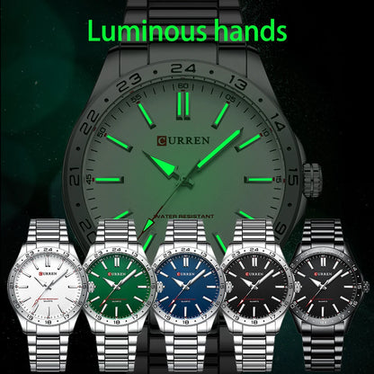 “Men’s Ultra Thin Stainless Steel Quartz Watch Simple Business Casual Fashion.”
