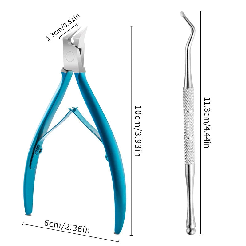 “Professional stainless steel toenail clipper for ingrown and thick nails.”