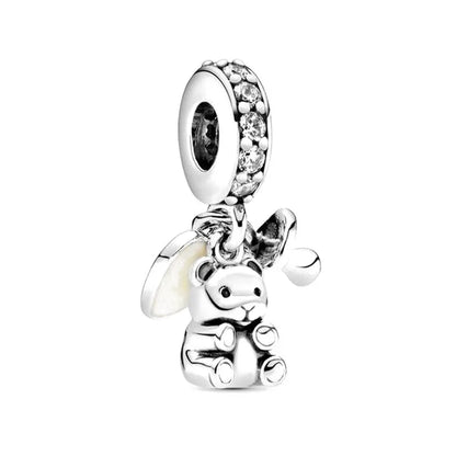 “925 Silver Family Charm Pendant - Sparkling Boy/Girl Bead for Pandora Bracelet.”