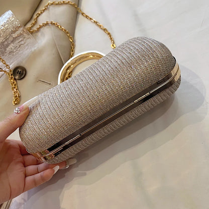 “Chain evening bag, dinner shoulder handbag, vintage crossbody satchel for women, fashion accessory.”