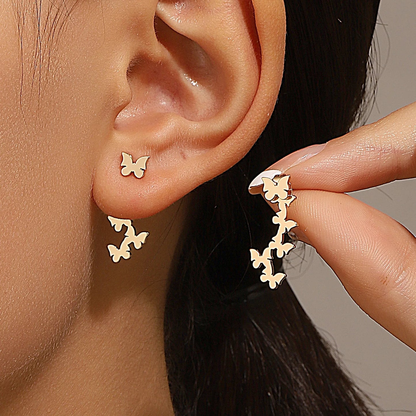 “Retro Geometric Square Triangle Stud Earrings for Women - Fashion Jewelry.”