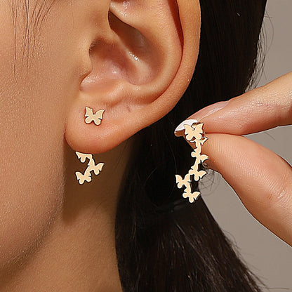 “Retro Geometric Square Triangle Stud Earrings for Women - Fashion Jewelry.”