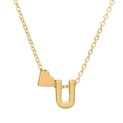 “Initial 26 Letter Heart Necklace for Women and Girls, Perfect Friendship Gift.”