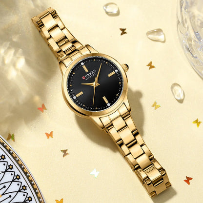 “Women’s Bracelet Watch, Simple Dial, Elegant Quartz Fashion Accessory.”