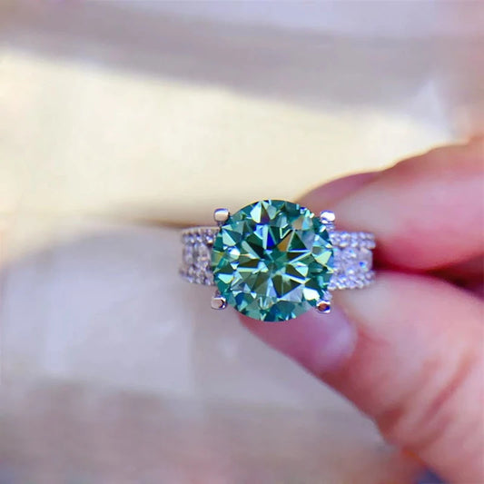 “2ct Moissanite wedding ring, 925 silver, D color VVS diamond, engagement jewelry.”