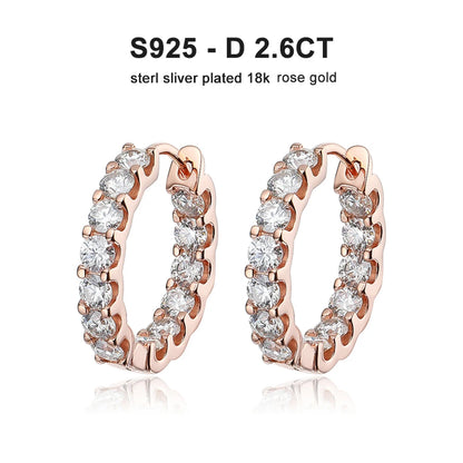“2.6ct D color Moissanite earrings, sterling silver, white gold, wedding jewelry.”