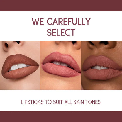 “12-color lip liner and matte lipstick set, long-lasting, easy coloring.”