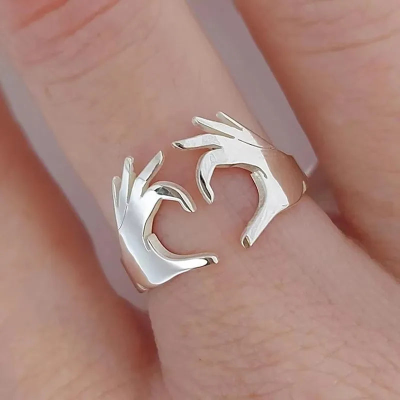 “Cute Mouse-Shaped Open Ring for Women - Antique Silver, Stylish Party Accessory.”