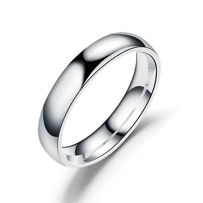 “Simple 6mm Titanium Ring Women Men Hypoallergenic High Polished Wedding Couple Jewelry.”
