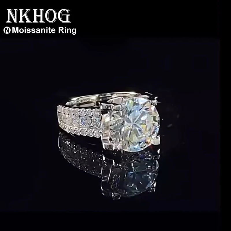 “2ct Moissanite wedding ring, 925 silver, D color VVS diamond, engagement jewelry.”