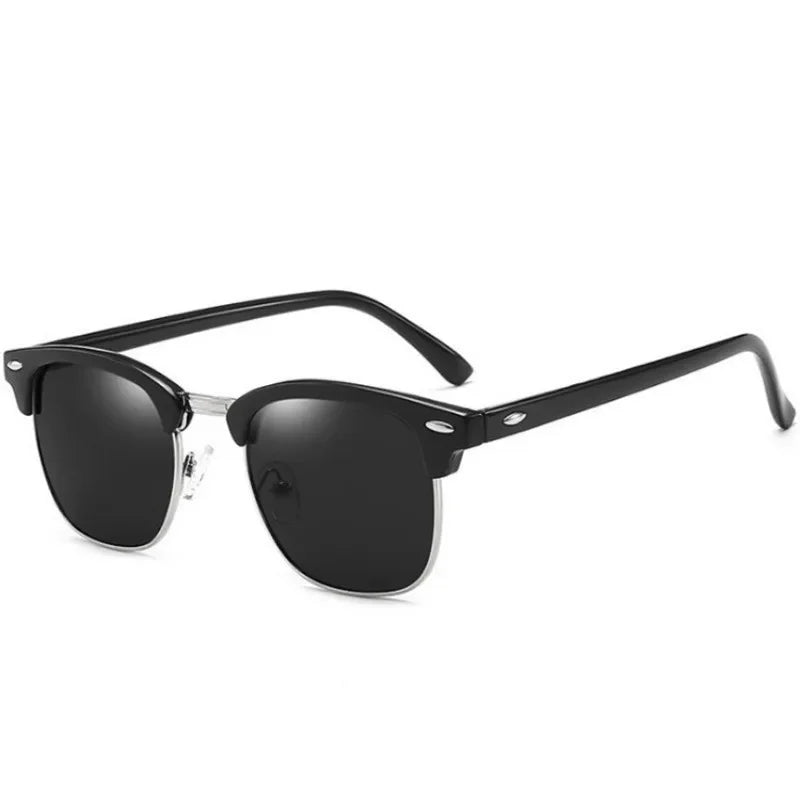 “Classic oval-frame sunglasses, UV protection, unisex design, ideal for summer driving.” - Dazzory 