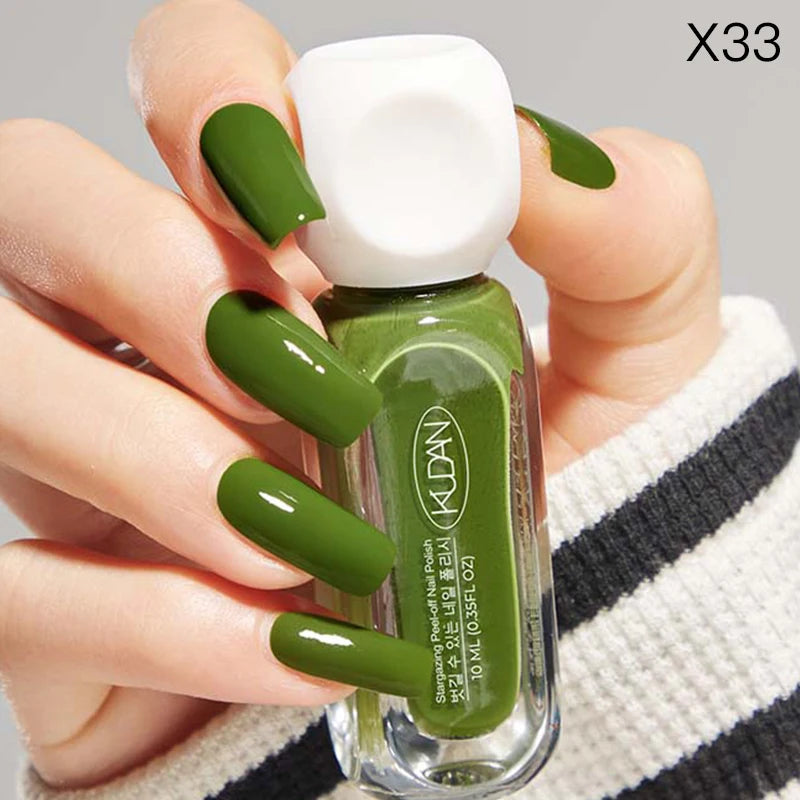 “10ml Water-Based Peel Off Nail Polish, Glitter Colors, Manicure Supplies”