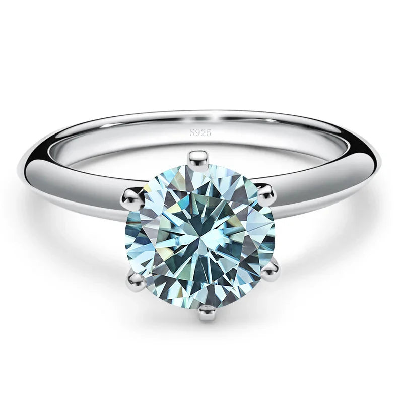 “1-5ct Moissanite Ring for Women GRA Certified 925 Sterling Silver Wedding Bands.”