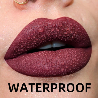 “19-Color Matte Velvet Lip Gloss – Waterproof Liquid Lipstick, Nude to Black Shades”