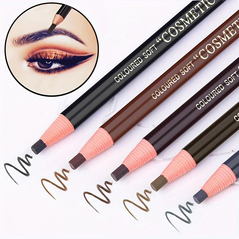 “Pull-line eyebrow pencil: no sharpening, natural color, sweat-proof, smudge-proof.”