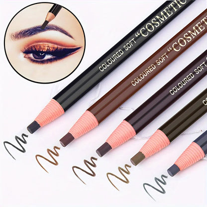 “Pull-line eyebrow pencil: no sharpening, natural color, sweat-proof, smudge-proof.”