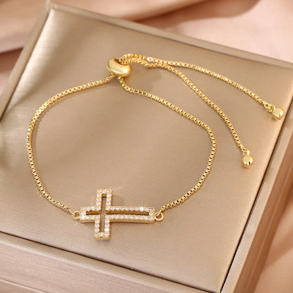 “Trendy Gold-Color Interlocked Circle Bangle, Unisex, Stylish Party Bracelet Accessory.”